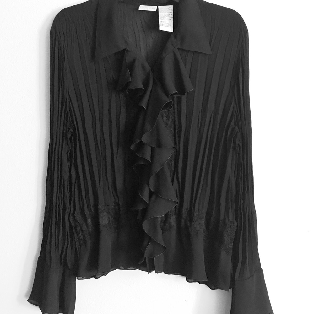 Black elegant classy button down shirt